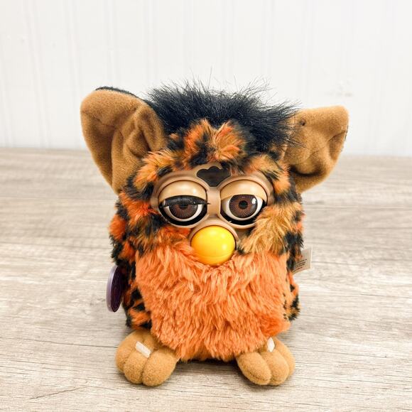 Vintage 1999 Furby Cheetah Leopard Tiger Electronic Toy Original Rare Orange - Picture 1 of 7
